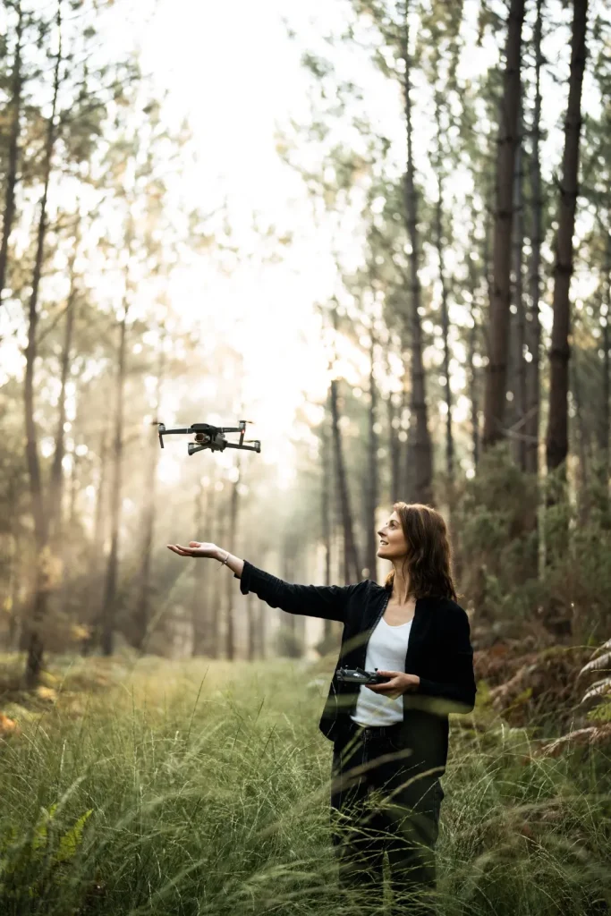 Aurélie Leclercq, vidéaste et télépilote de drone dans les Landes