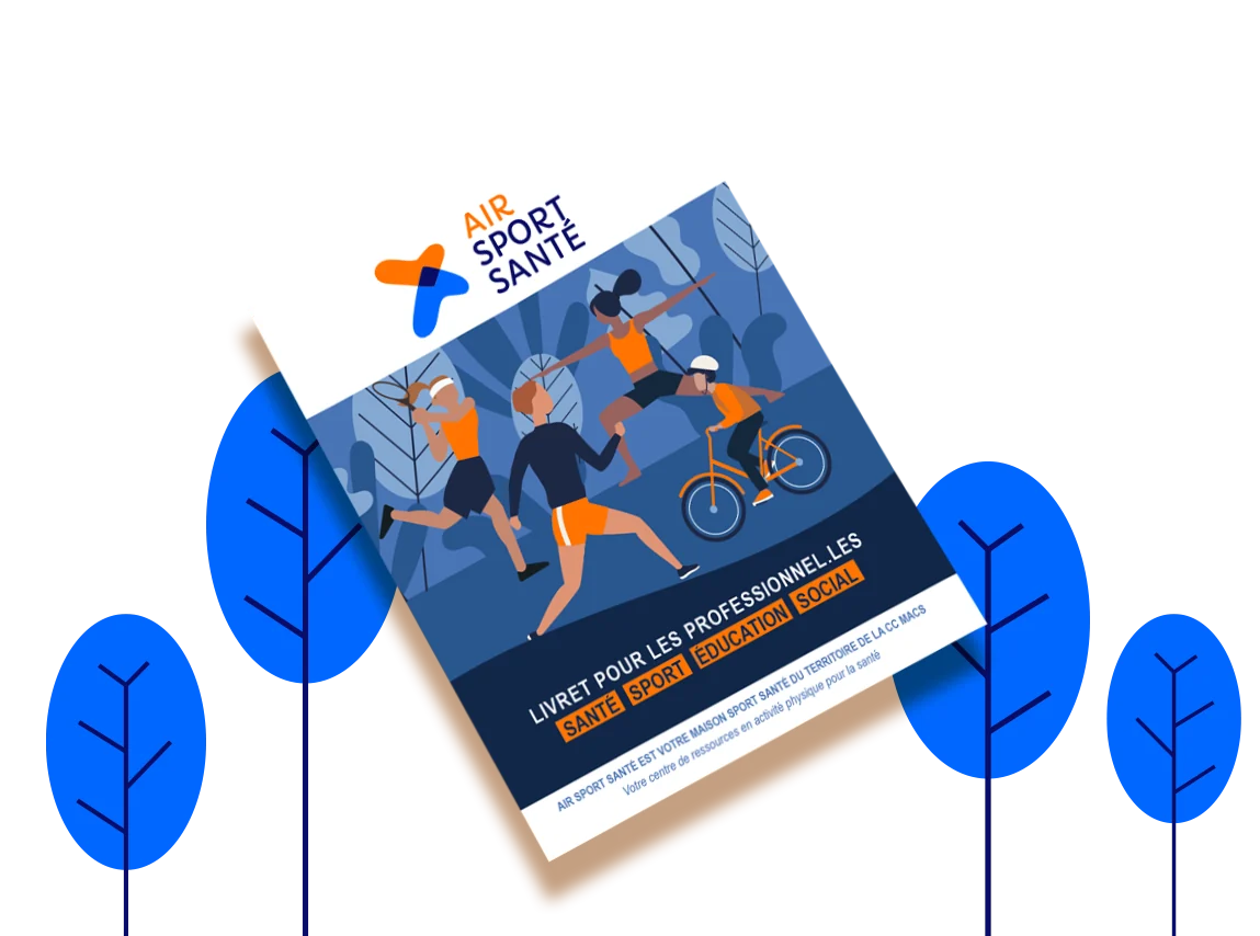 Livret pour les professionnels Air Sport Santé, création graphique Amandine Roussarie (Studio d’AR)